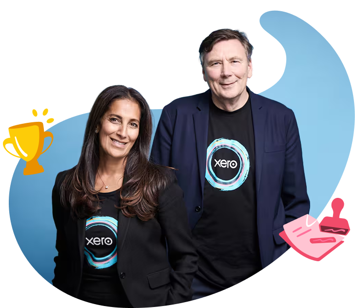 A member of the Xero leadership team speaks to a large gathering of Xero staff.