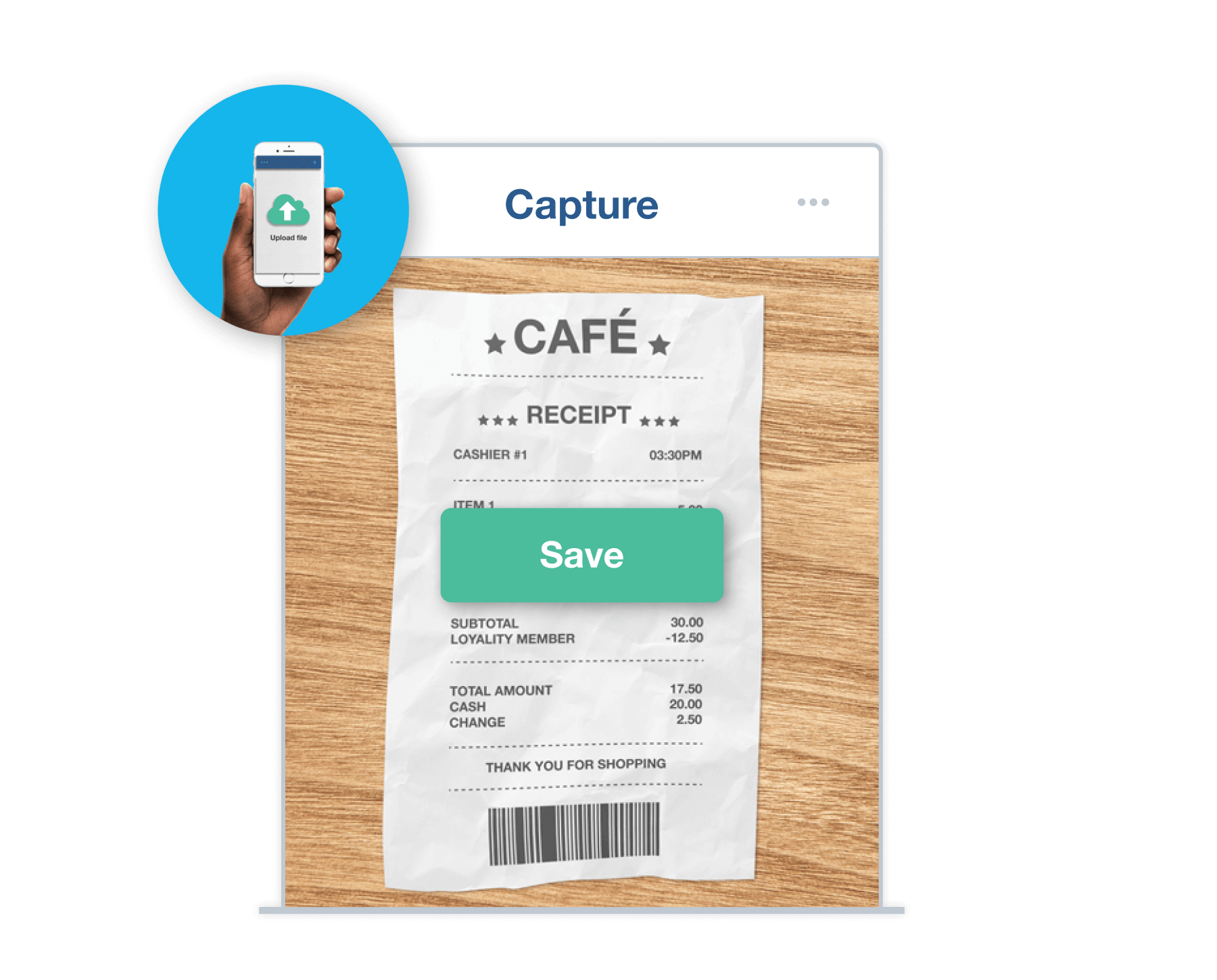 Receipt for electronic data capture.