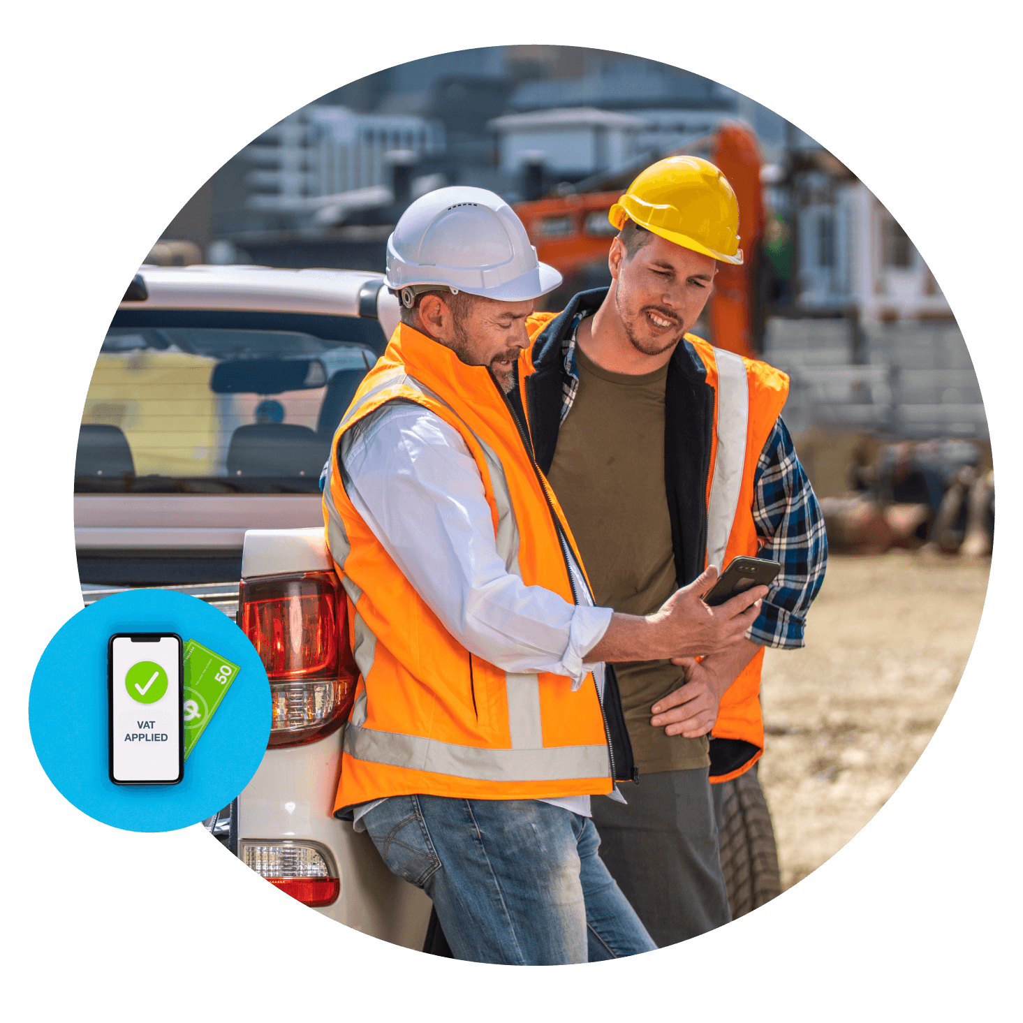 A construction project manager and their accountant discuss CIS reverse charge VAT.