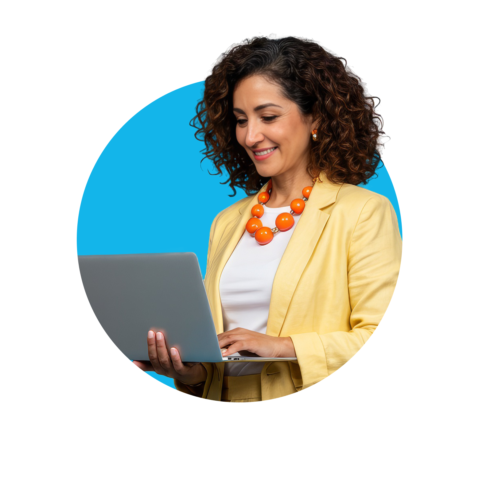 Woman in front of her laptop checking her Xero dashboard