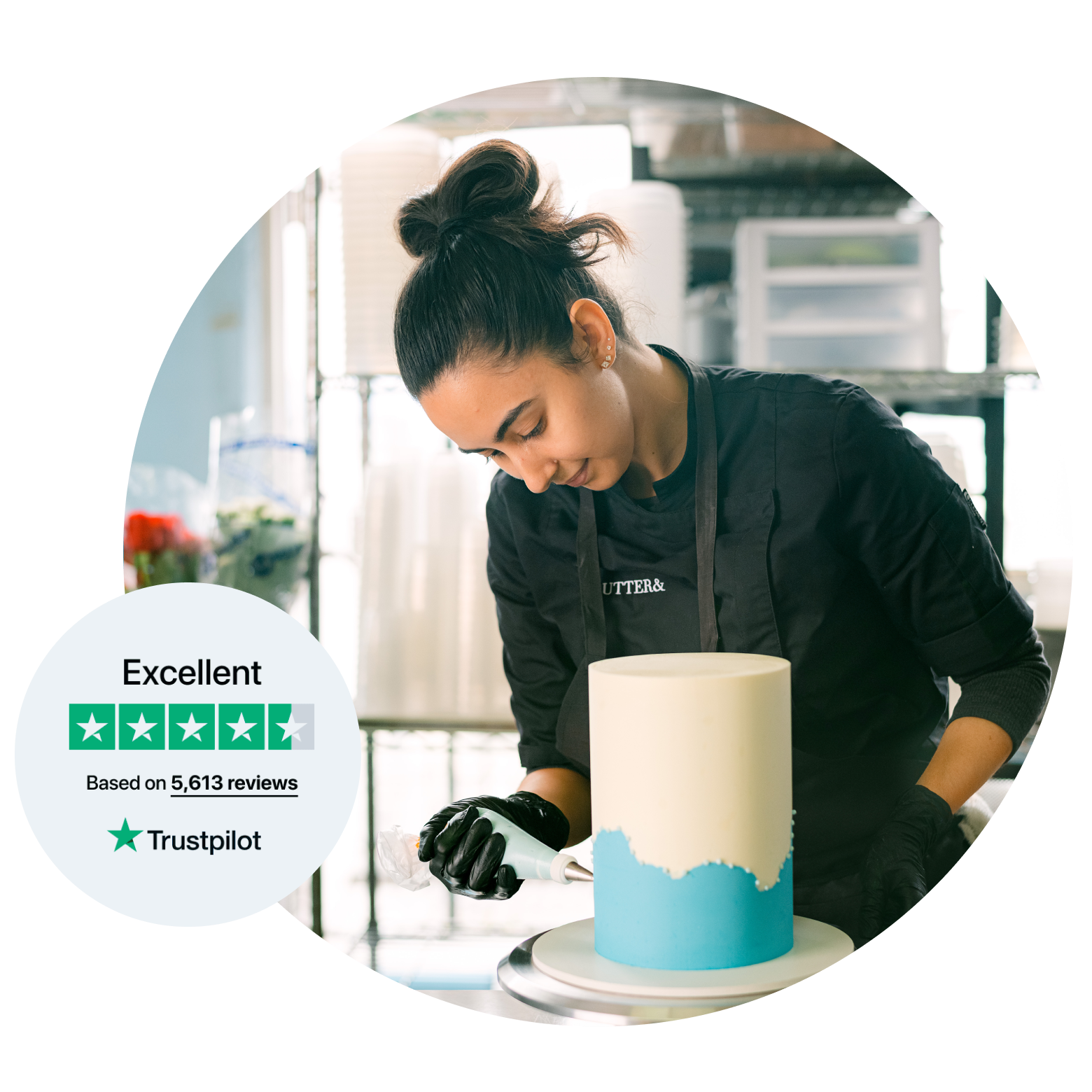 Xero user baking a cake for her small business