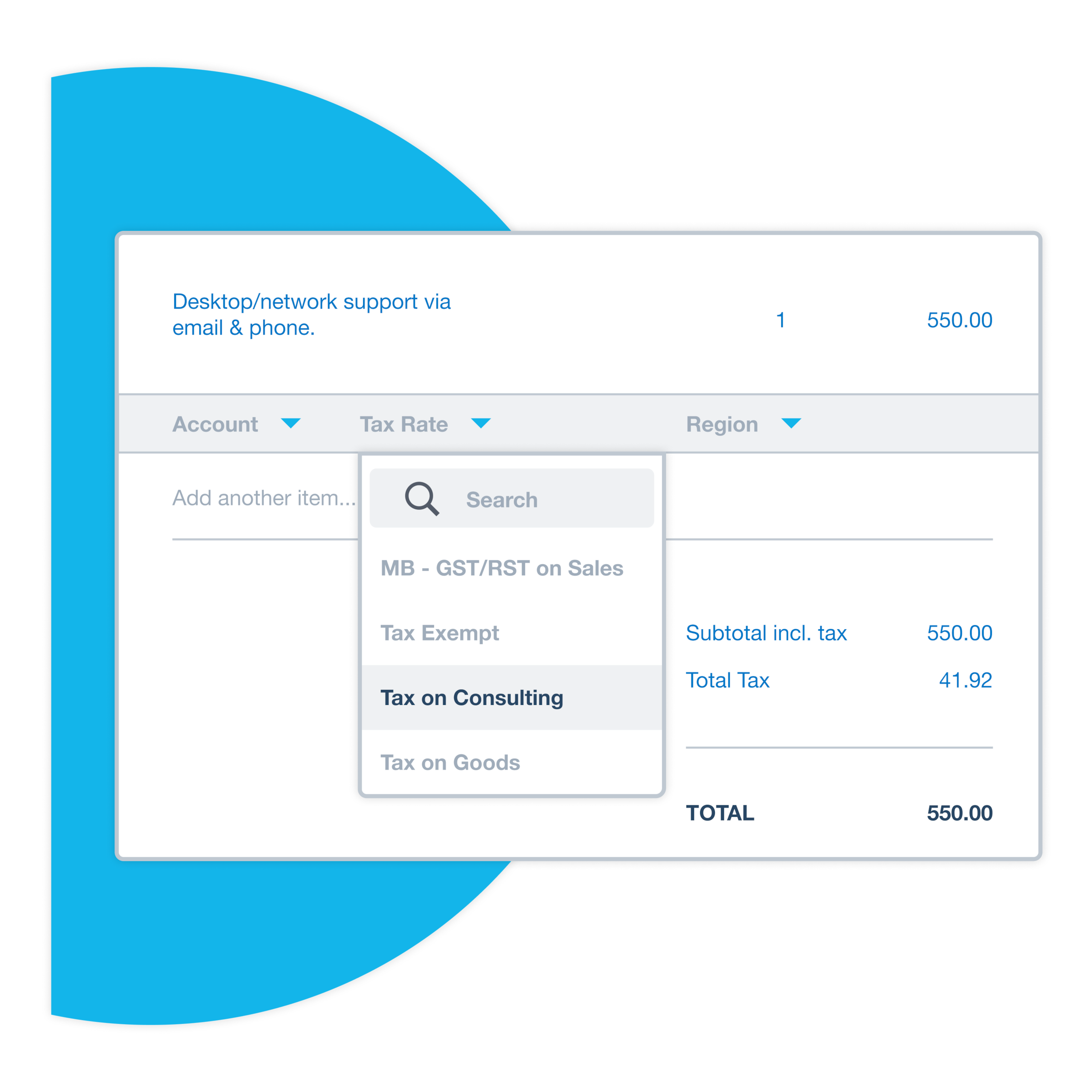 An image showing a tax calculation.