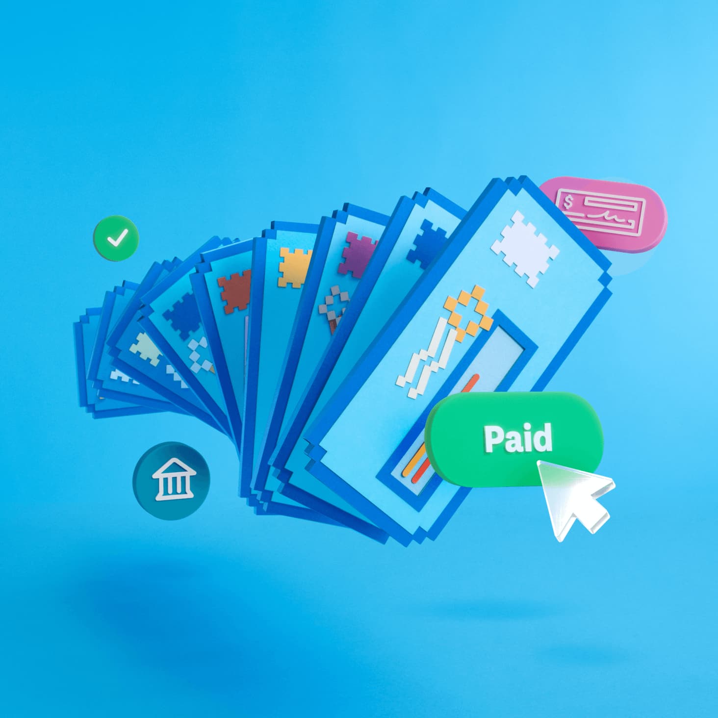 Cartoon money with